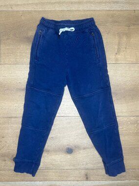 Hanna Andersson Navy Blue Slim Fit Double Knee Moto Joggers Size 120 (US 6-7)